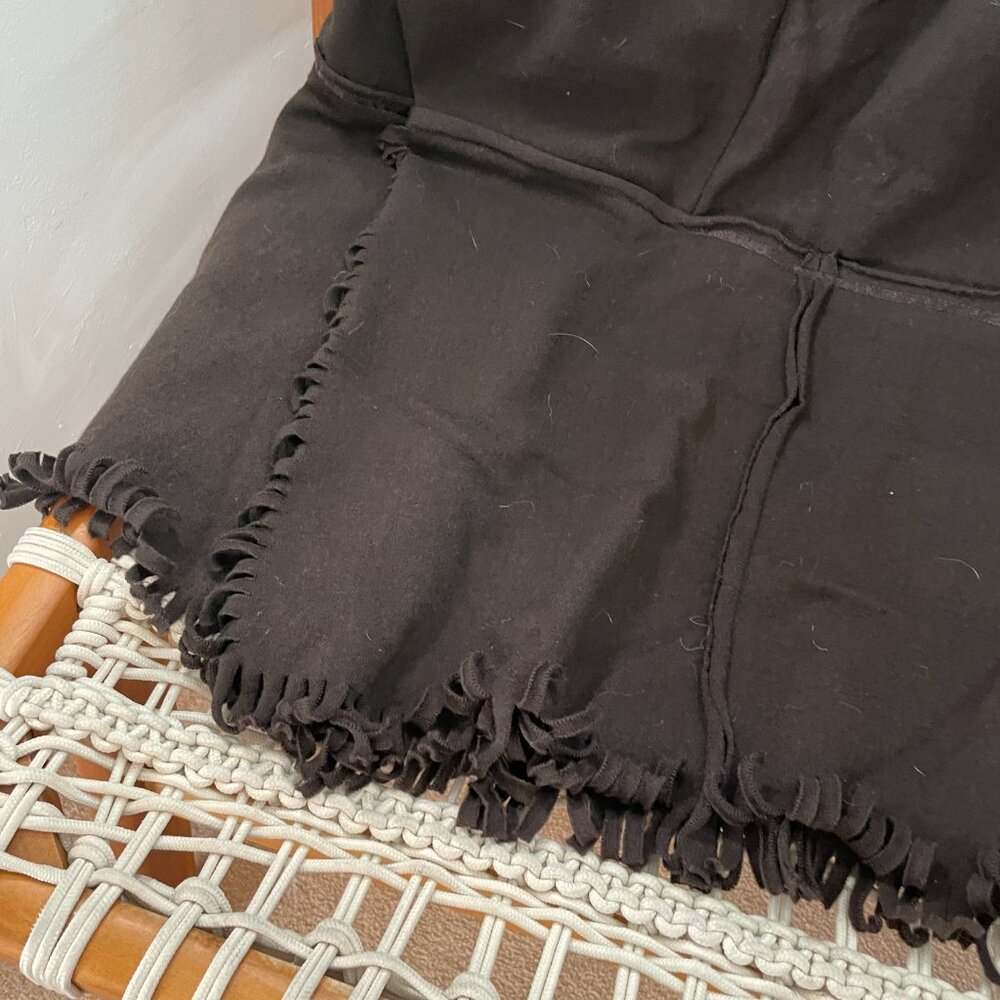 Jôn brown 100% wool skirt with fringe details size 12 - Picture 7 of 11